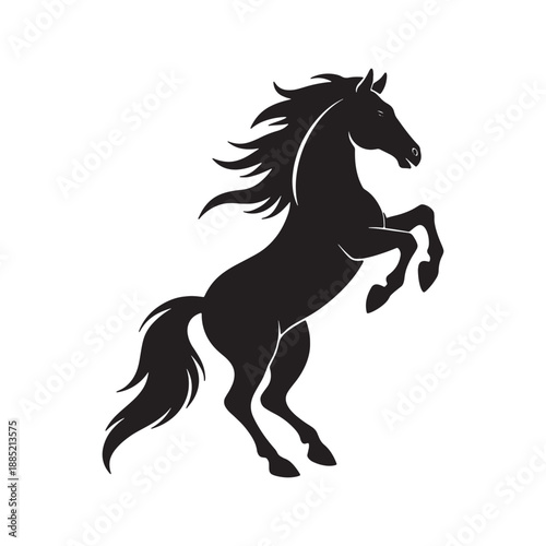 horse silhouette vector art illustration