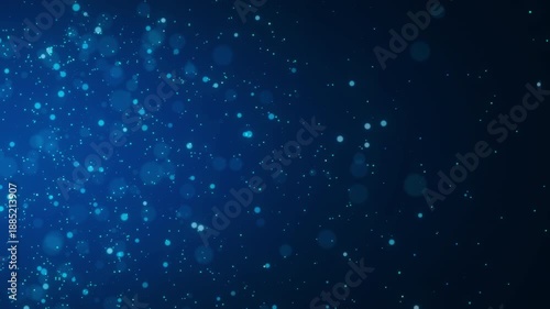 Blue Digital Particle Technology Background Abstract Looping Video with Glowing Light Dots. Designed for seamless looping use in technology visuals, digital presentations, and futuristic background.