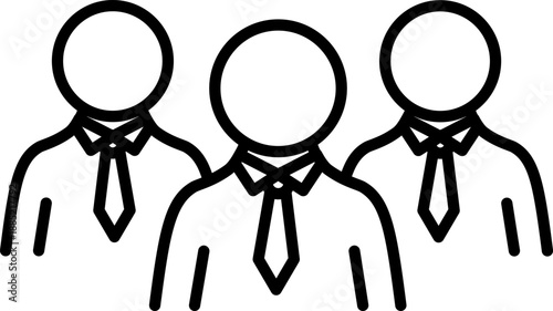 Business Team Group Icon Representing Employees Workforce and Corporate Collaboration