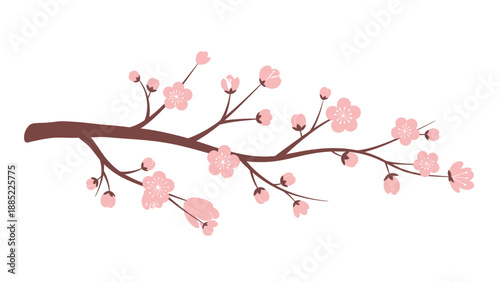 Pink Cherry Blossom Branch - Spring Floral Decoration