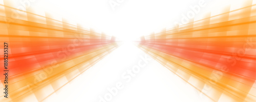 Orange speed track streams with fiery glow and fluid motion energy. Orange track isolated on transparent PNG background.