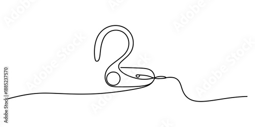 Minimalist one continuous line drawing of a graceful swan on a white background