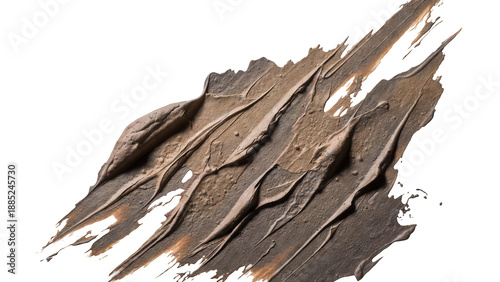 Wallpaper Mural Rusty metal shard with sharp edges isolated on transparent background for industrial design Torontodigital.ca