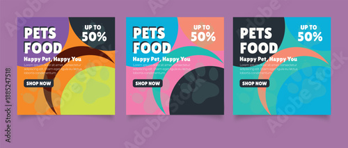 Pet store social media banner post template