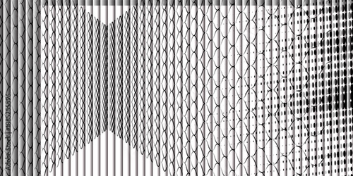 Vector ribbed glass texture background. Blue white grey purple ribbed glass. Mesh gradient. acrylic ribbed bath surface. Reeded glass background semitransparent overlay