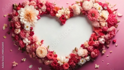 Floral Heart - A Romantic Valentines Day Arrangement of Flowers.