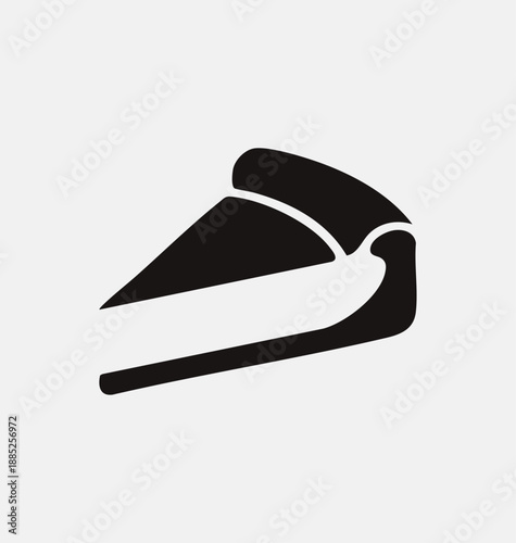 A cheesecake black icon logo on white background, minimalist design, perfect for bakery, dessert, cafe, pastry, food branding, menu design, culinary projects, and graphic design, single vector illustr