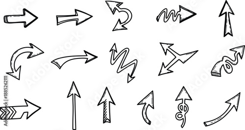 Set of directional arrows icon