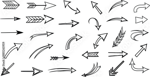 Hand drawn arrow set