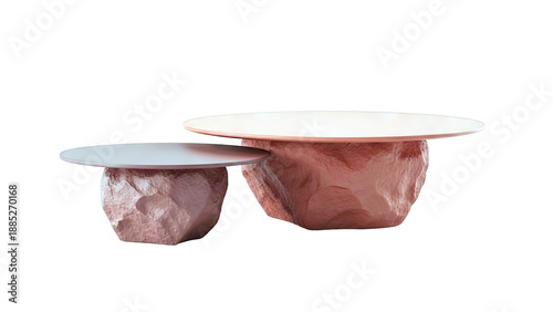 Modern Rock-Inspired Coffee Table Set