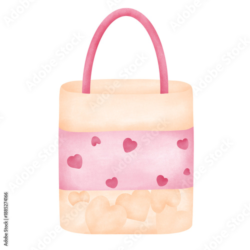 Snack bag  Japanese Food Watercolor Illustration. ideal for Food, Valentine’s Day, graphics, romantic branding, stickers, and social media visuals.