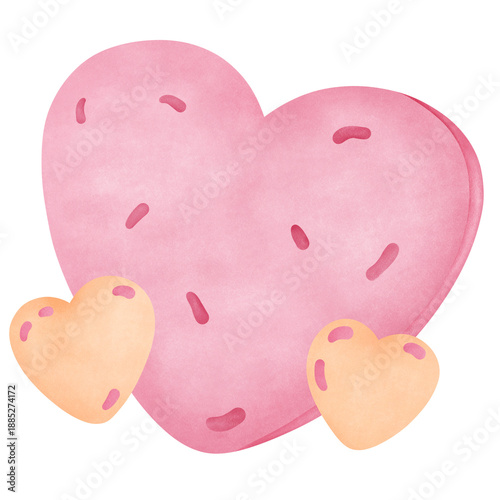 Snack Japanese Food Watercolor Illustration. ideal for Food, Valentine’s Day, graphics, romantic branding, stickers, and social media visuals.