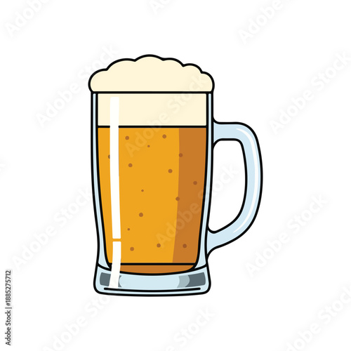Beer Mug Vector Illustration Icon