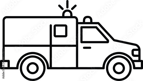 Healthcare emergency medical services ambulance vehicle illustration