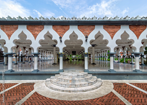 Canvas Print Jamek Mosque's stunning Moorish architecture, at Kuala Lumpur, Malaysia, featuri