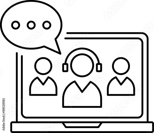 Remote work and freelancing icons set. Laptop, coffee, home office, tasks, deadlines, time management, online calls symbols and sins collection.