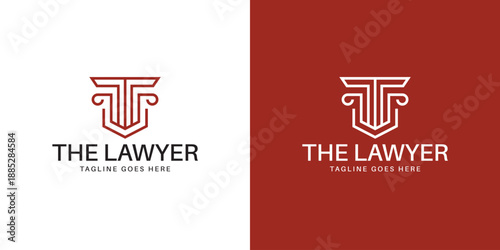 Professional Law Firm Logo Design with Classic Letter Emblem
