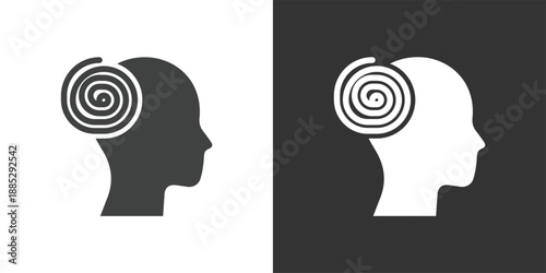 Confusion icon. Solid glyph series icon