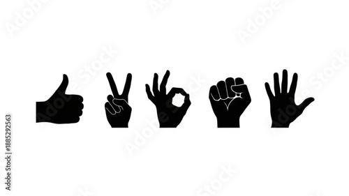 Diverse Hand Gestures Representing Different Meanings.