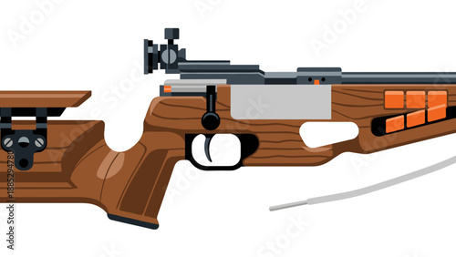 Modern biathlon rifle design for precision shooting sports equipment