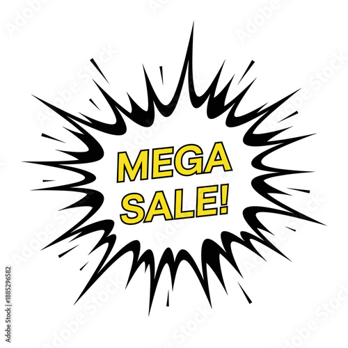 Mega Sale Burst - Exciting Discount Offer Banner