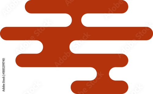 Abstract Graphic Design Element Featuring a Seamless Repeating Pattern with Rounded Edges in a Warm Earthy Tone
