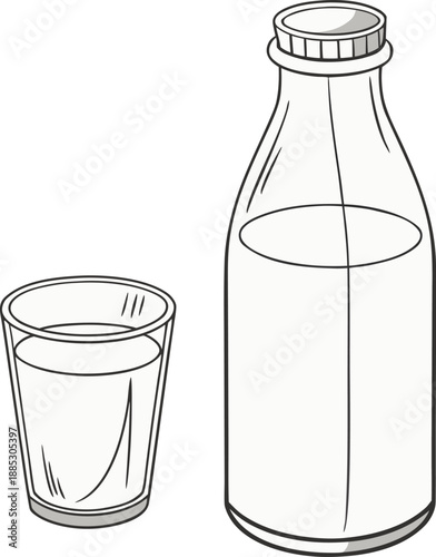 Realistic vector icon illustration milk jug in a splash of fresh milk isolated on white backgro