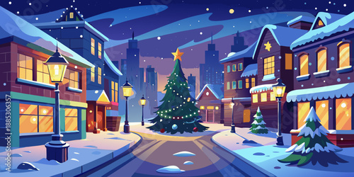 christmas night in the city