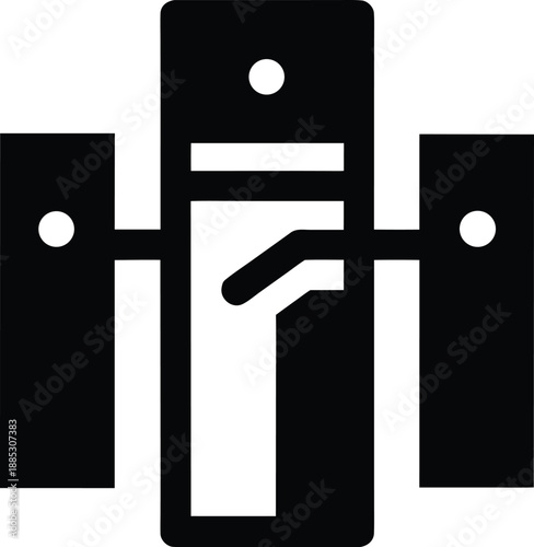 turnstile silhouette vector illustration on transparent background
