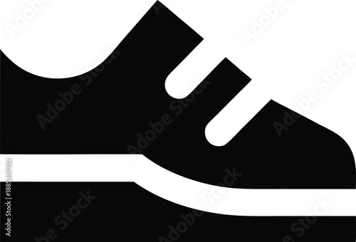 sneaker silhouette vector illustration on transparent background