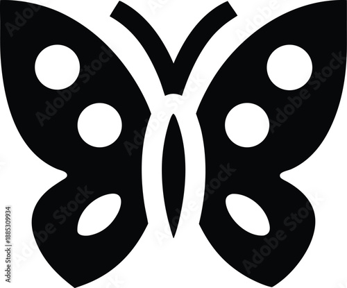 butterfly silhouette vector illustration on transparent background