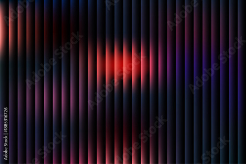 An abstract digital artwork featuring vibrant red and purple lines, creating a dynamic, futuristic scene viewed from a straight-on perspective, evoking a sense of technology and innovation.