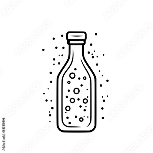 Whispers ancient alchemy: vintage apothecary's bottle conjures nostalgic potions remedies | Clean, isolated vector art for creative projects.