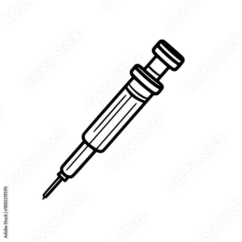 Marinade Maker: Artisanal Injection Tool Seasoning Pros | Clean, isolated vector art for creative projects.