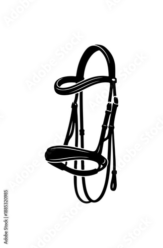 Black Leather Horse Bridle Design