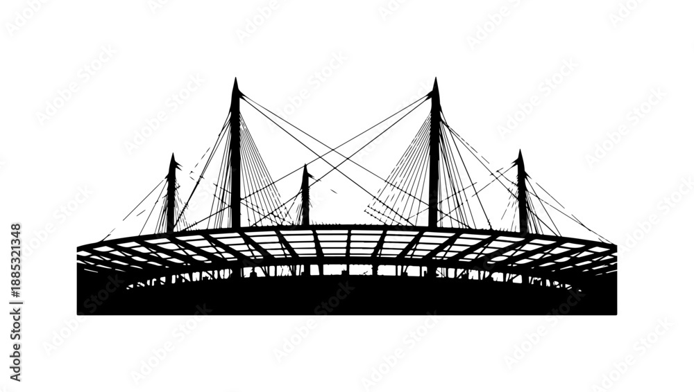 Obraz premium Modern Architectural Bridge Design