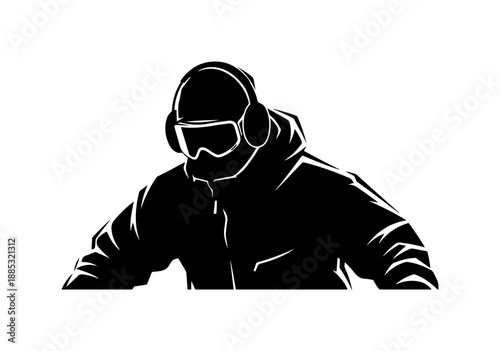 Silhouette of a Snowboarder