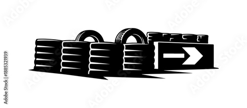 Stacked Locks with Arrow Icon