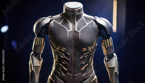 Futuristic Black Panther Suit - Advanced Technology and Sleek Design.