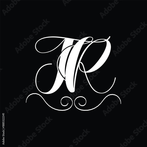 Initial letter TR logo design