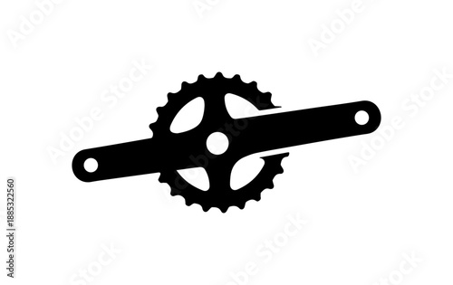 Bicycle Crank and Sprocket Illustration