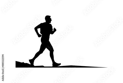 Silhouette of a Runner in Motion