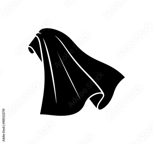 Black Cape Silhouette Design