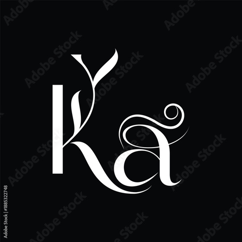 Initial letter Ka logo design