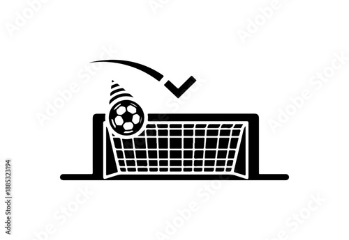 Soccer Goal with Successful Shot