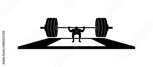 Weightlifter Performing a Barbell Lift