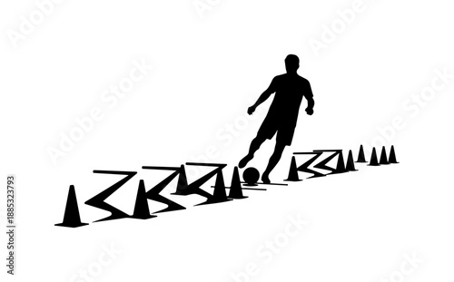 Silhouette Running Obstacle Course
