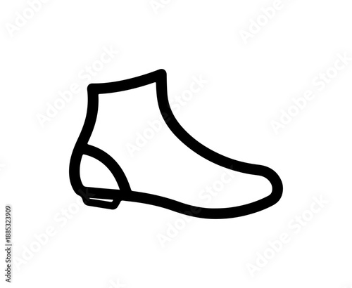 Simple Line Art Shoe Design