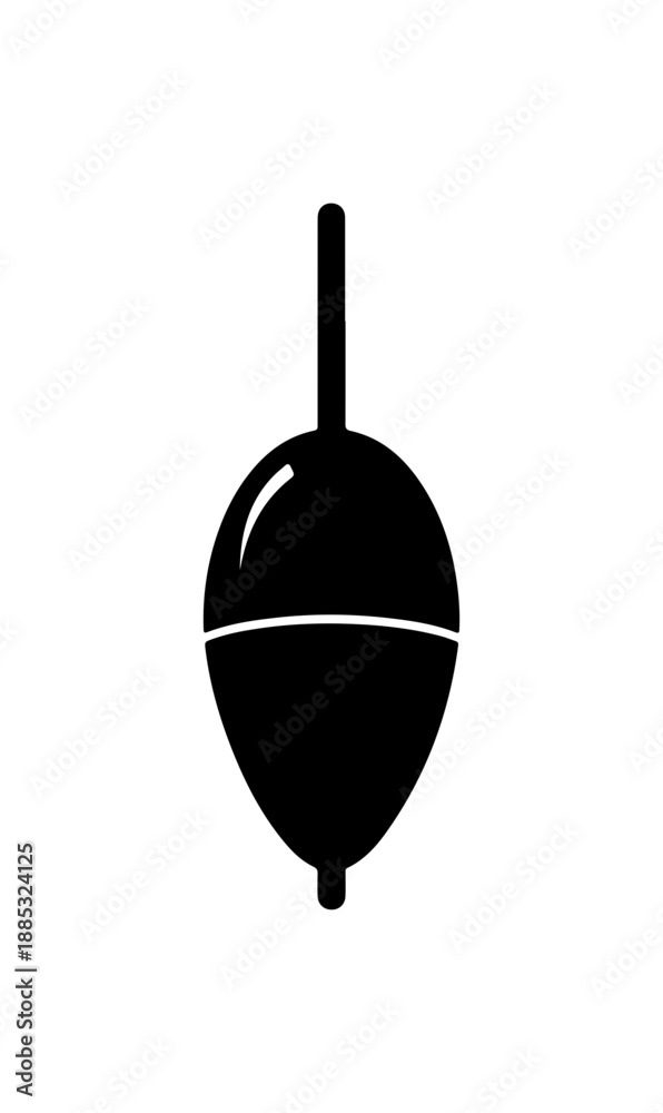 Obraz premium Black Fishing Float Icon