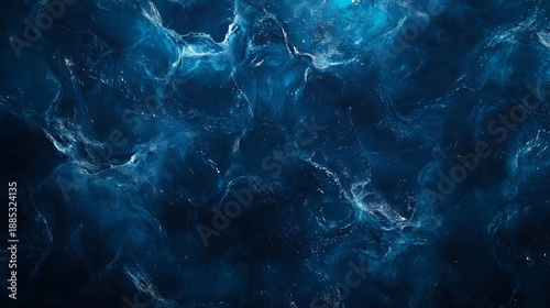 Ocean waves texture, night, dark blue, water surface, background